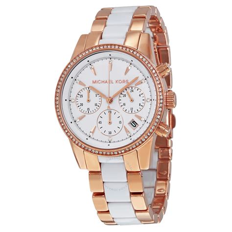 Michael Kors Quartz White Dial Rose Gold